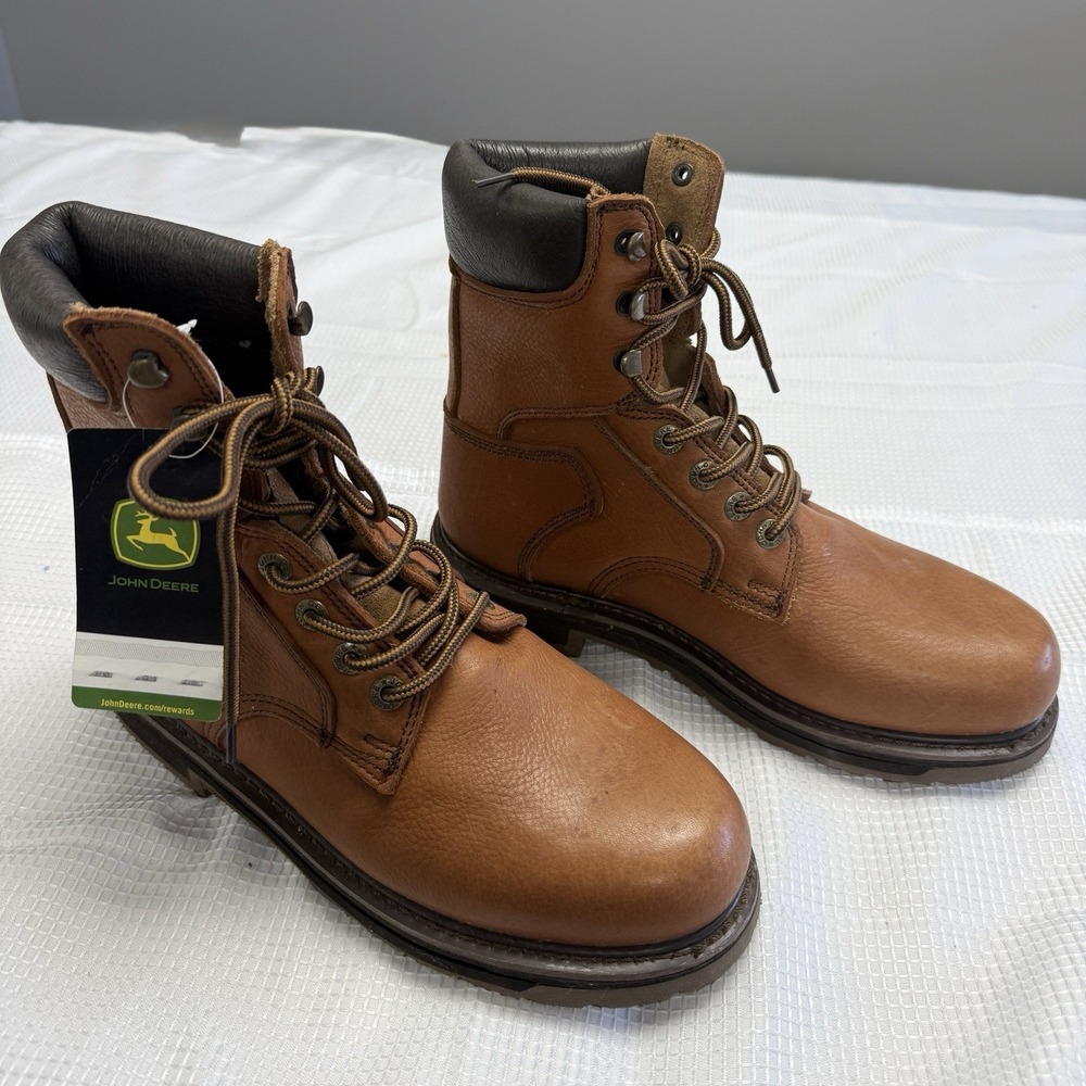Dan Post X John Deere Work Chore Boots Brown JD8122 11.5M New Heavy Duty